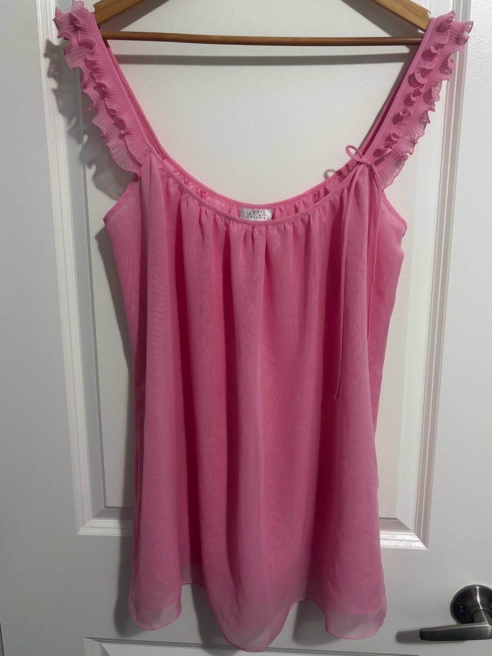 y2k La Senza pink ruffled babydoll lingerie
